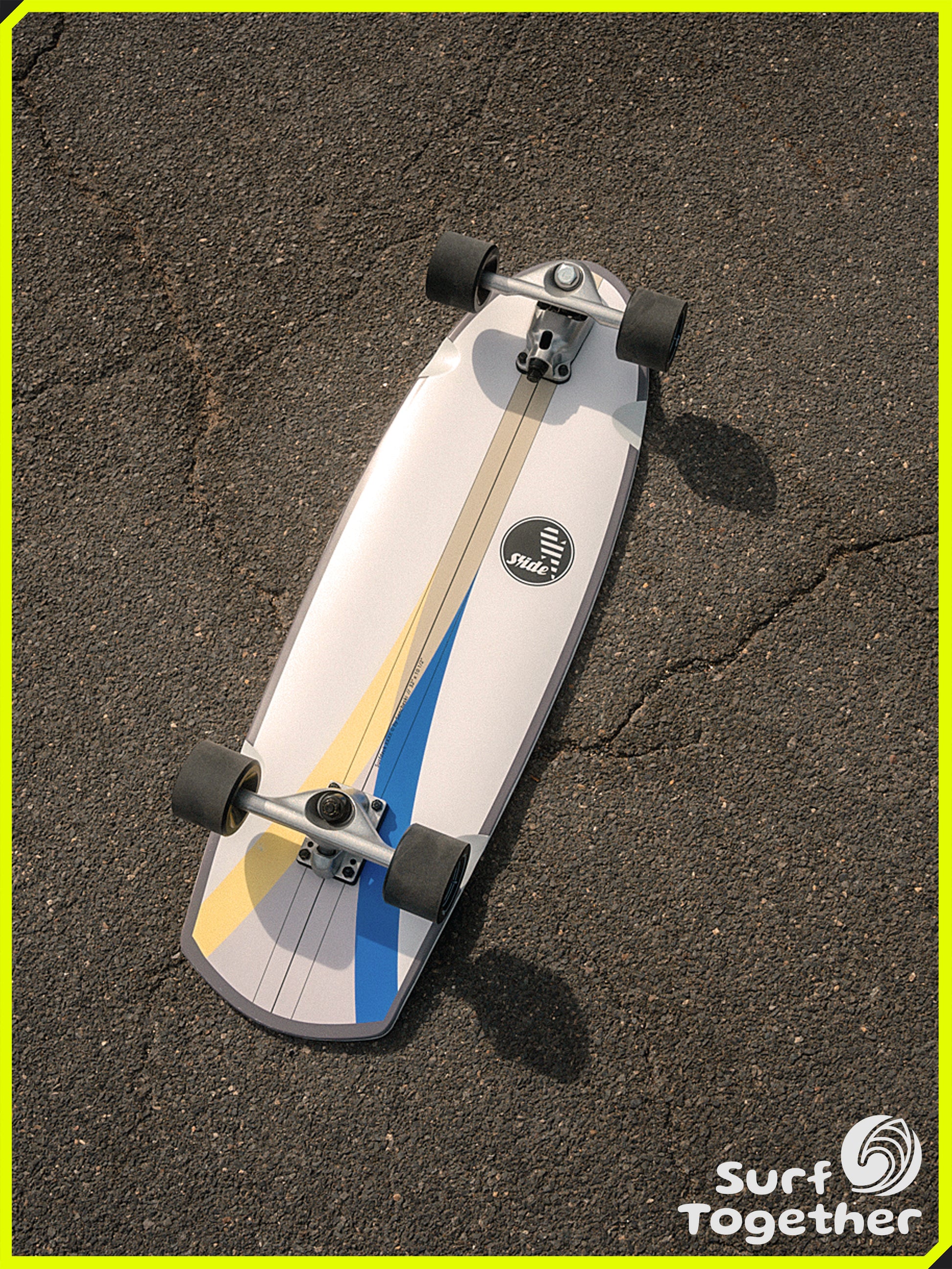 Vista desde Abajo sobre el asfalto | Slide Surfdeck Chicala 32” SurfSkate