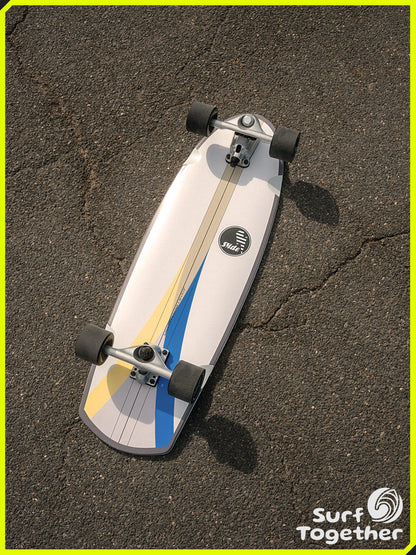 Vista desde Abajo sobre el asfalto | Slide Surfdeck Chicala 32” SurfSkate